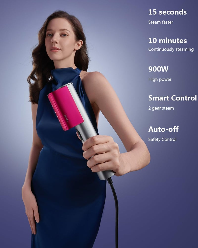 Nesugar G3 Pro Smart Handheld Steamer for Clothes – Global Voltage Adaptation, Palm-Sized & Lightweight (0.8lb), Dual Steam Modes, Auto Shut-Off, Travel & Home Double Use (sliver gray) - Image 3